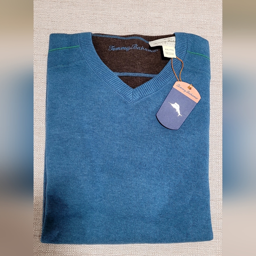 Tommy Bahama Flipside Pro V-neck Sweater, XXL